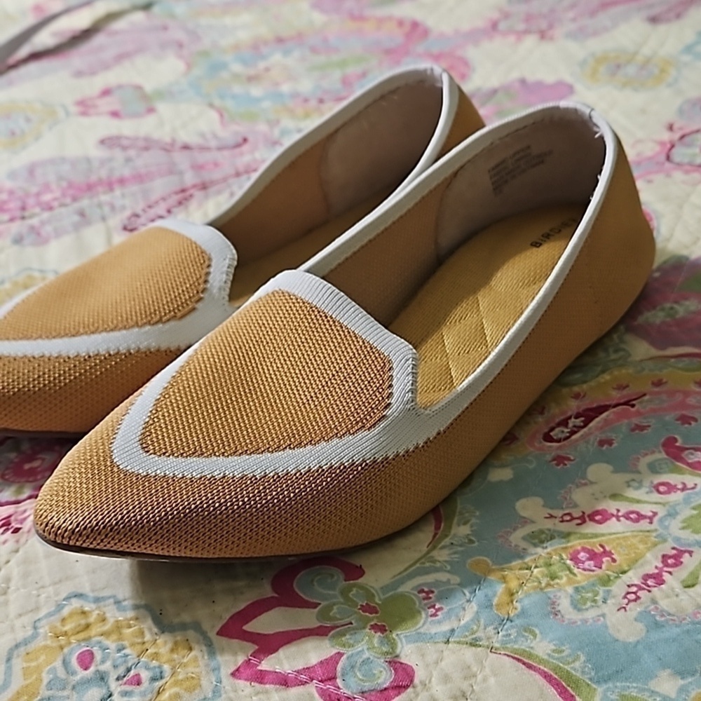 Birdies The Blackbird Mustard Knit Loafer Sz 7.5 - Picture 2 of 9